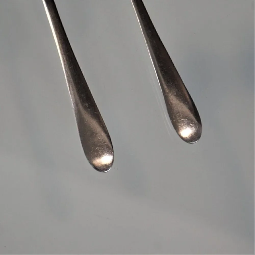 2 Demitasse Spoons Vintage Stainless Steel Lucky Japan